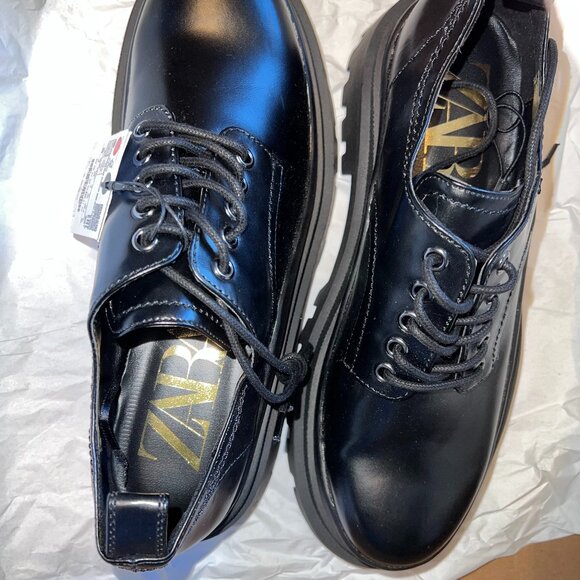 ZARA Black Chunky Sole Oxford - SZ 9/SZ 40!! - Picture 3 of 5